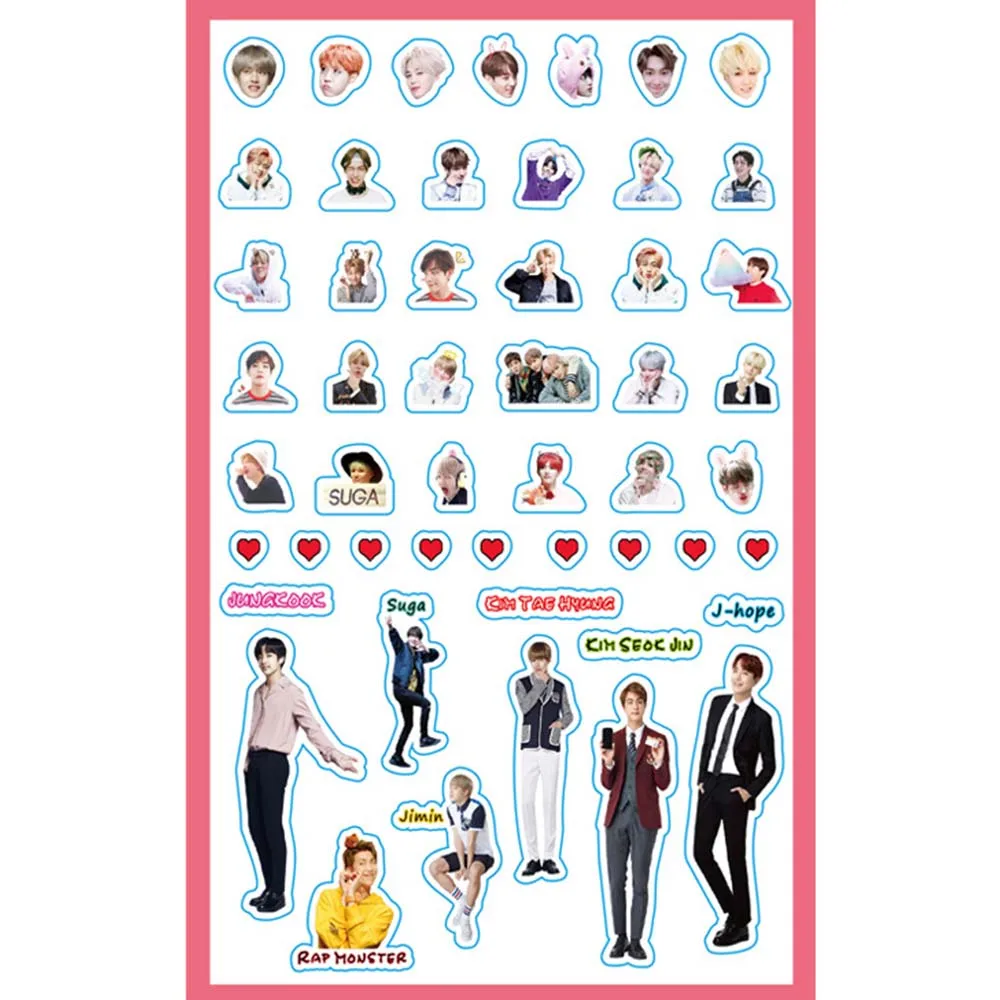 

kpop Stickers Self Adhesive Stickers Bangtan kpop DIY Craft Boys Pattern Stickers Photo Scrapbooking for iPhone kids toys