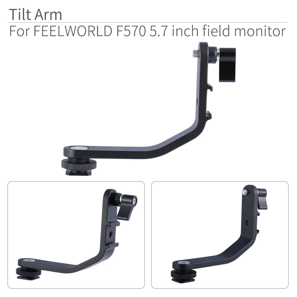 Tilt Arm for FEELWORLD F570 5.7 Inch 4K HDMI On Camera Field Monitor Mount on DSLR Stabilizer Gimbal Crane Rig