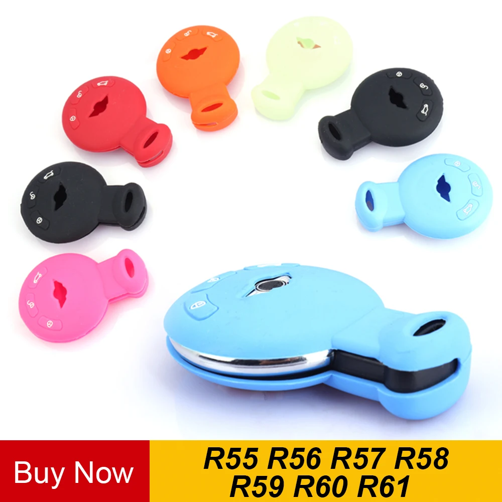 

Union Jack Silicone Protection Car Remote Key Fob Case Cover Shell Bag For Mini Cooper JCW R55 R56 R57 R60 R61 Car Accessories