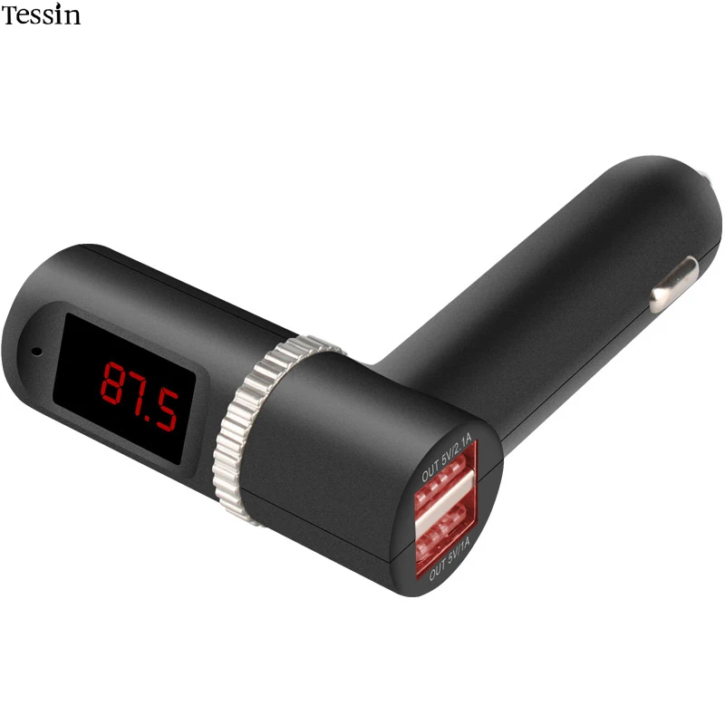 

Car Bluetooth Charger 3.1A USB AUX LED Display Mp3 Player For iPhone 4S 5 5S 6 SE 6S 7 Plus iPad Samsung Lenovo ZTE Huawei Audio
