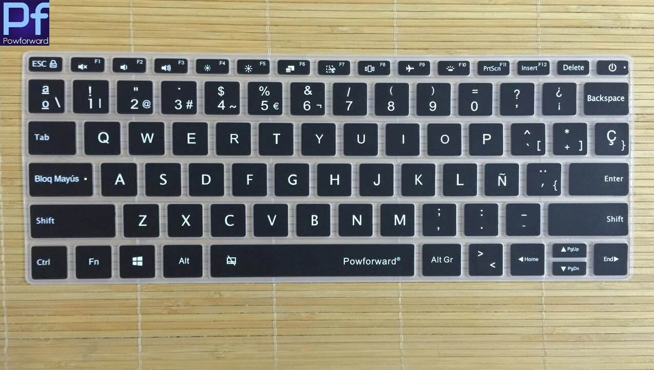 

Powforward Spanish alphabet For Xiaomi Mi Notebook Air 12 13 15 12.5 13.5 15.6 Pro Laptop Keyboard Protector stickers cover