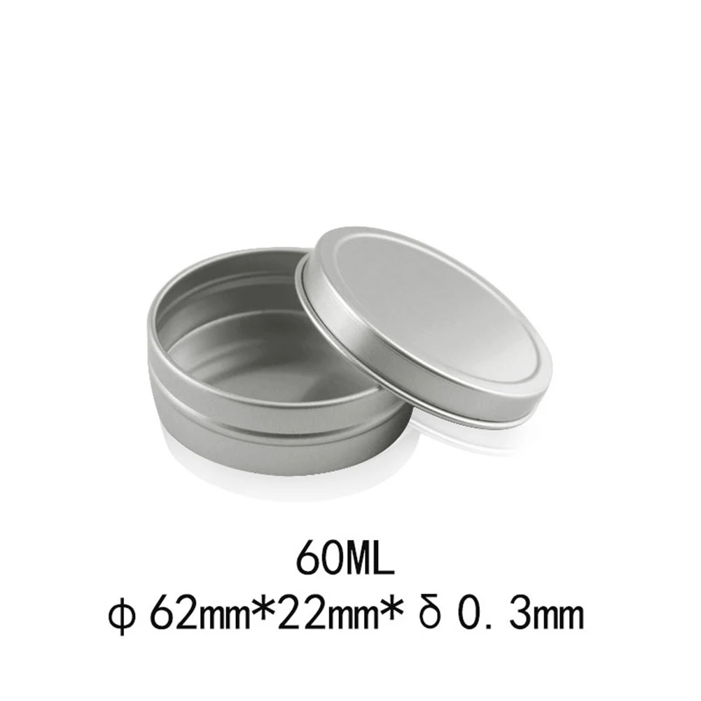 

60ML Small Tin Box Mini Metal Box Storage Empty Pot Plain Mini Candy Box For Packing Jewelry Aluminum Headphones Gift Box