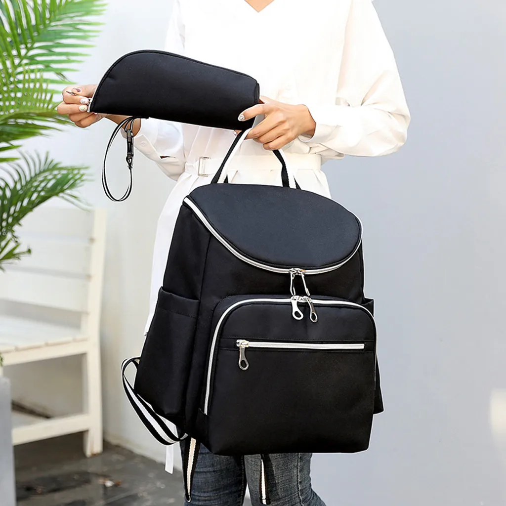 

Mummy Bag with USB Large Capacity 2019 Women Baby Travel maternity diaper Backpack Bag Nylon waterproof ladies zipper backpack