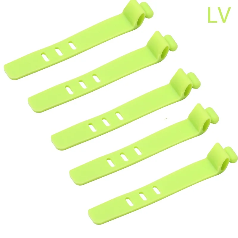 5pcs green 5 шт. силиконовый кабельный зажим для намотки Кабельный органайзер проводная мышь шнур линия HDMI кабель протектор для iPhone samsung наушники USB кабель - Цвет: 5pcs green