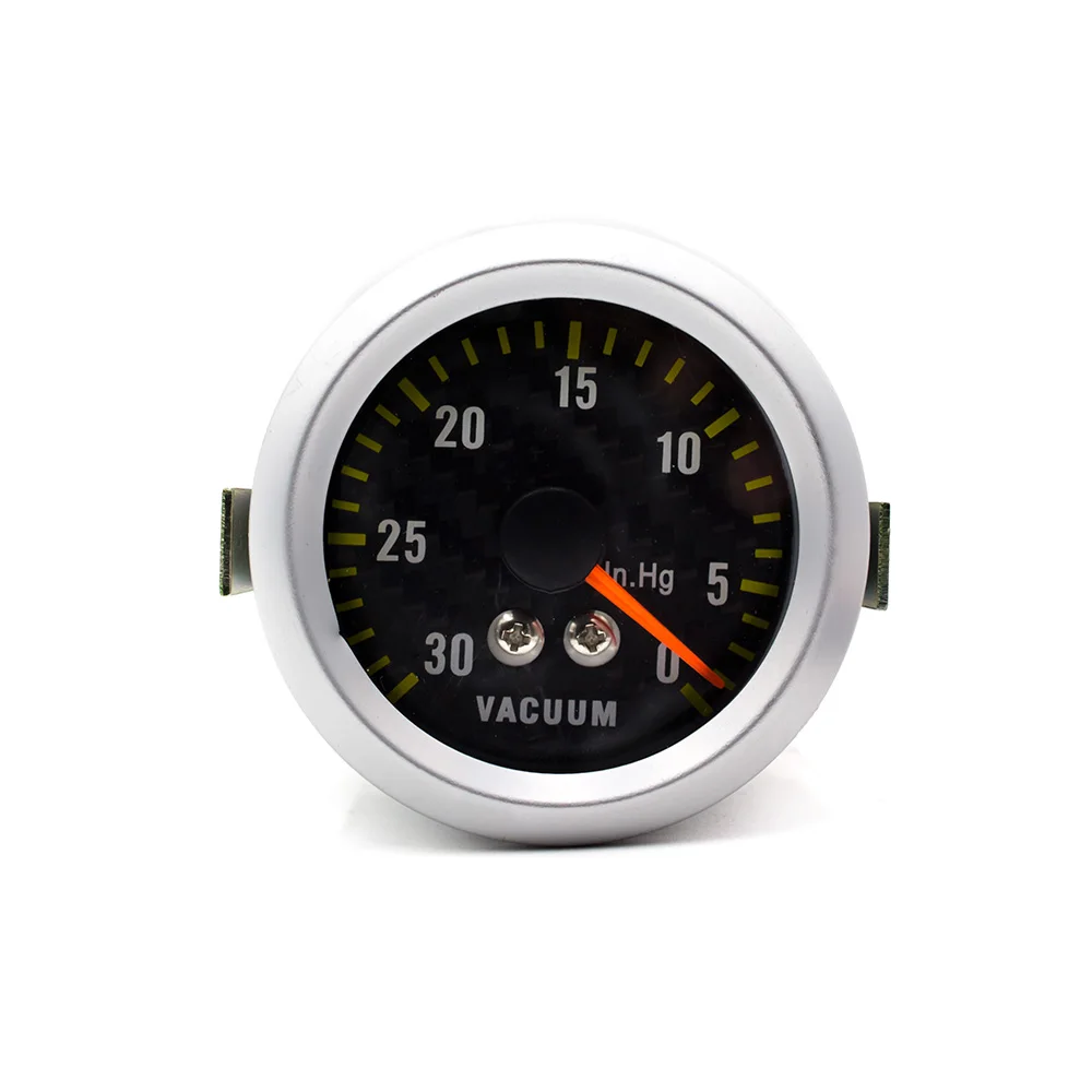 Universal 2" 52mm White Shell Auto Vacuum Gauge 030 12V LED Digital
