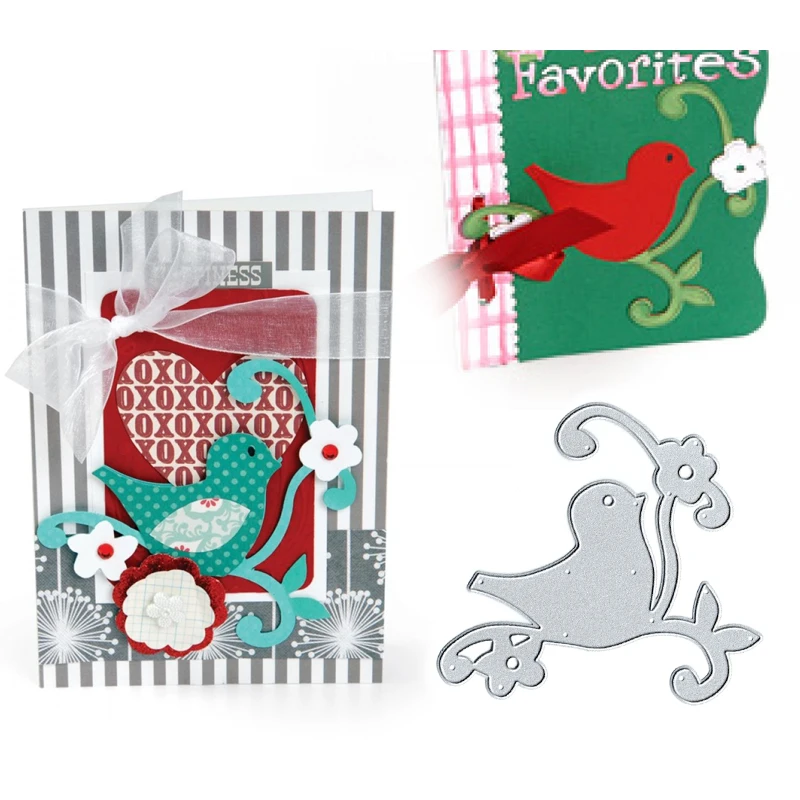 

Julyarts Bird Decorative Cutting Dies Craft DIY Scrapbooking Metal Embossing Stamps For Handmade Card Making Silver Gift