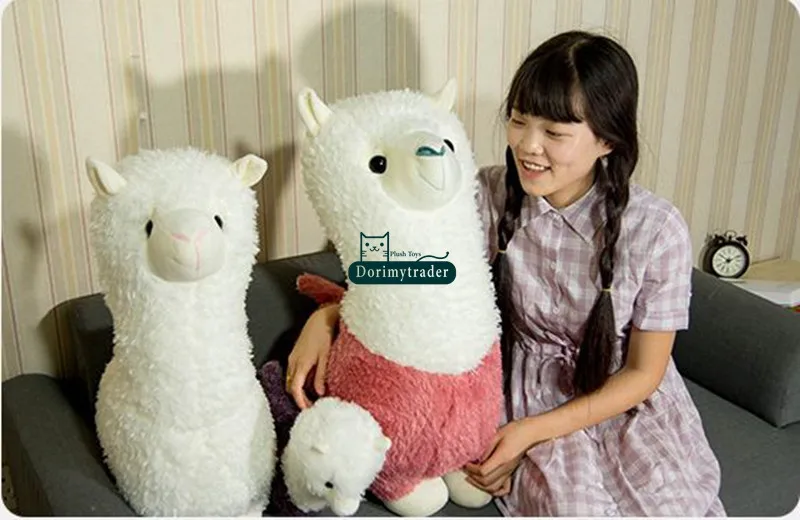 Dorimytrader 31'' 80cm  Lovely Alpaca Toy Large Stuffed Soft Plush Animal Sheep Alpaca Doll 3 Colors Free Shipping DY60916 (17)