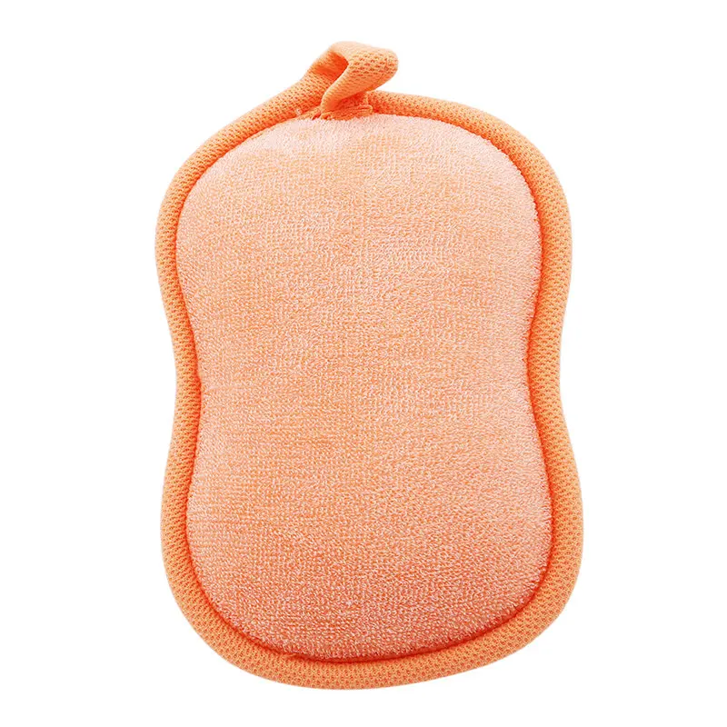 Детская Мочалка для ванны хорошего качества Мягкая Детская губка для ванны пудра слоеный милый ребенок для новорожденных, младенцев продукт для душа натирает полотенце мяч - Цвет: Orange