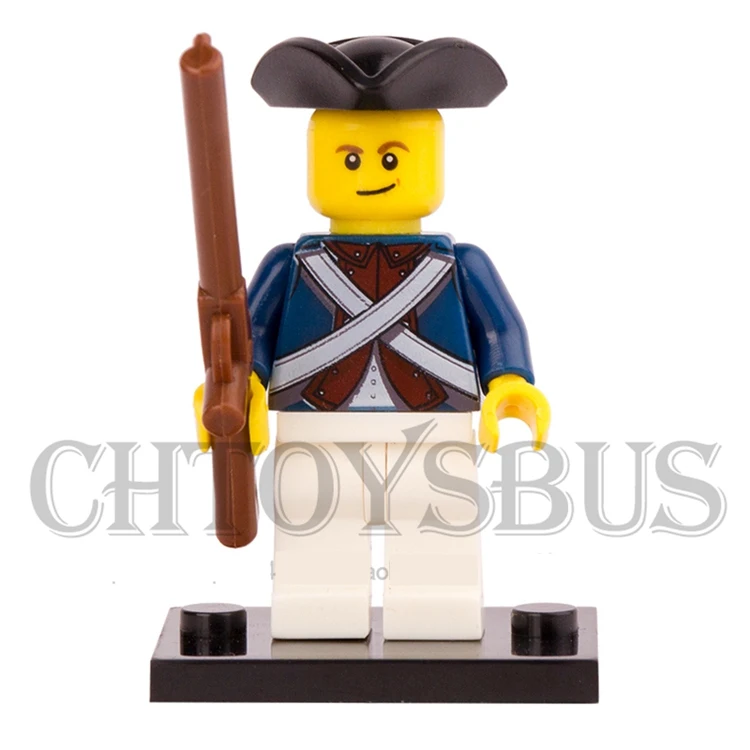 Goedkoop Enkele Verkoop Piraten van de Caribbean Blue Imperial Guards met Wapen Model DIY Monteren Bouwstenen minifig Kinderen Speelgoed