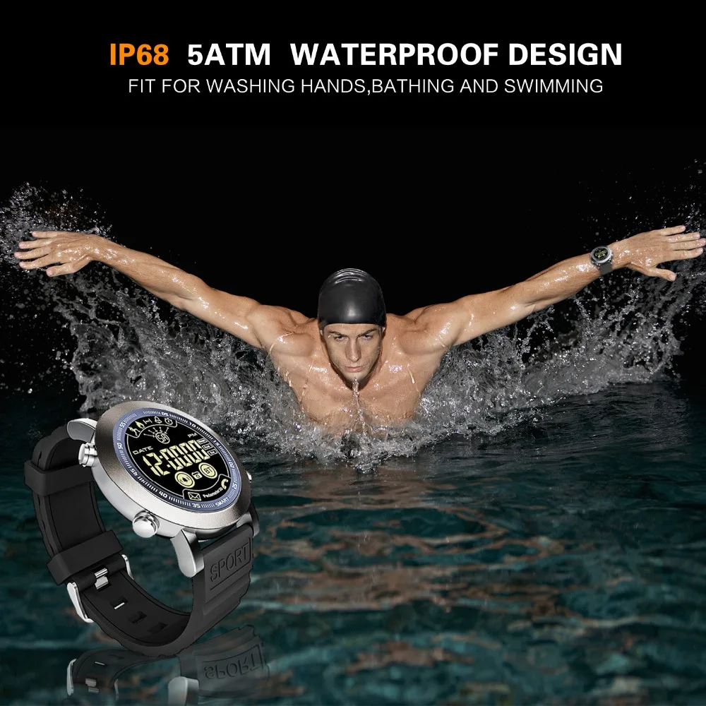 LEMFO LF23 Professional Sport Smart Watch Men 1.21 Inch Big Screen IP68 Waterproof Support Swimming 610Mah 33 Months Standby