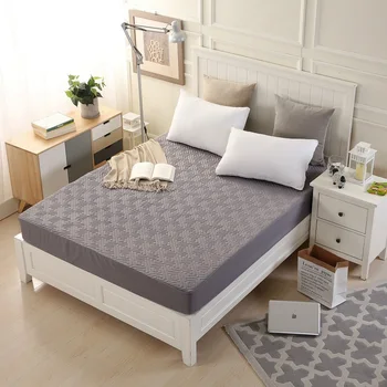 

Home mattress cover polyester & cotton Anti-Bacteria stretch sheet mattress protector four seasons solid mattress topper pad