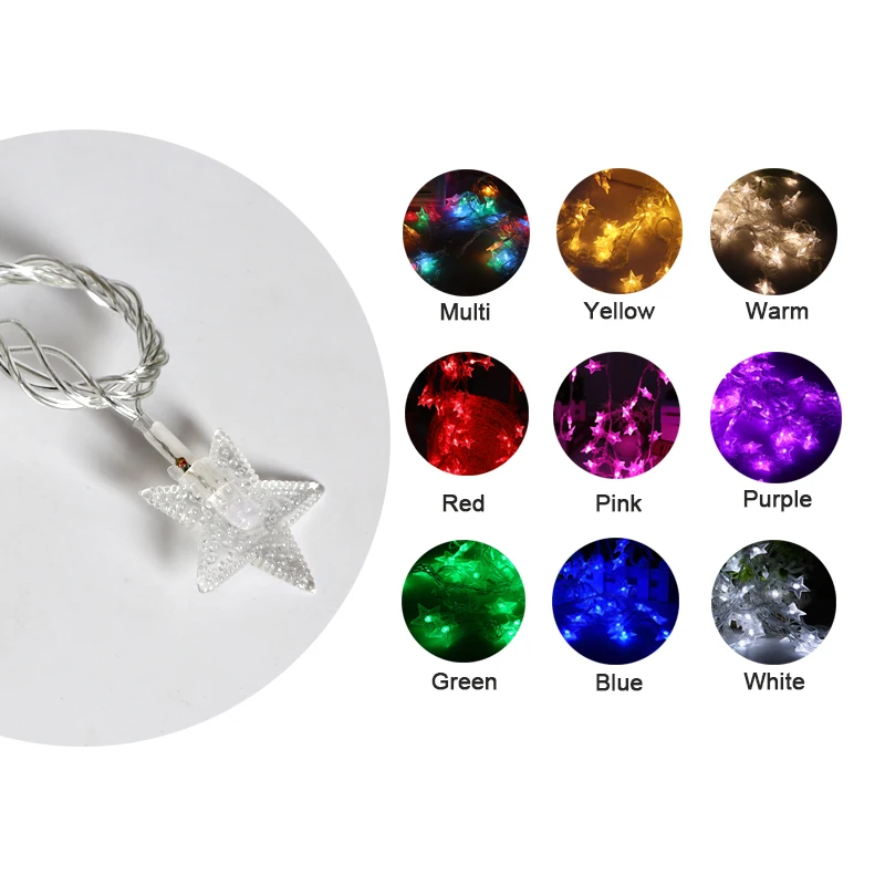 JULELYS 30M 300 Bulbs Garland LED Star String Lights Christmas Festoon LED Lights Decoration For Wedding Holiday Party Birthday JULELYS 30M 300 Bulbs Garland LED Star String Lights Christmas Festoon LED Lights Decoration For Wedding Holiday Party Birthday