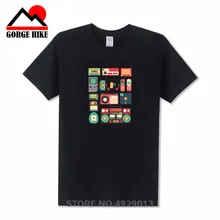 Vintage de manga corta estilo genial música barato ropa de marca de lujo para hombre Techno Camiseta RETRO tecnología hombres T camisa hombre