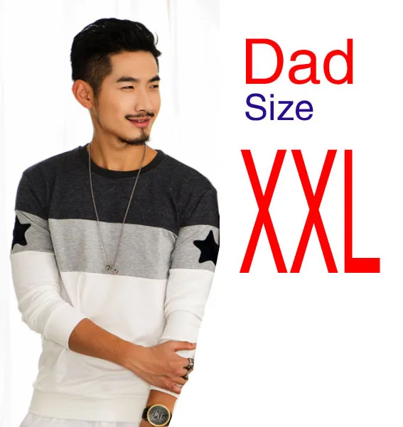 Одежда для всей семьи; коллекция года; одежда «Мама и я»; Модная хлопковая семейная одежда для мамы, папы и ребенка; одинаковые комплекты для семьи с вышитыми звездами - Цвет: Dad size XXL