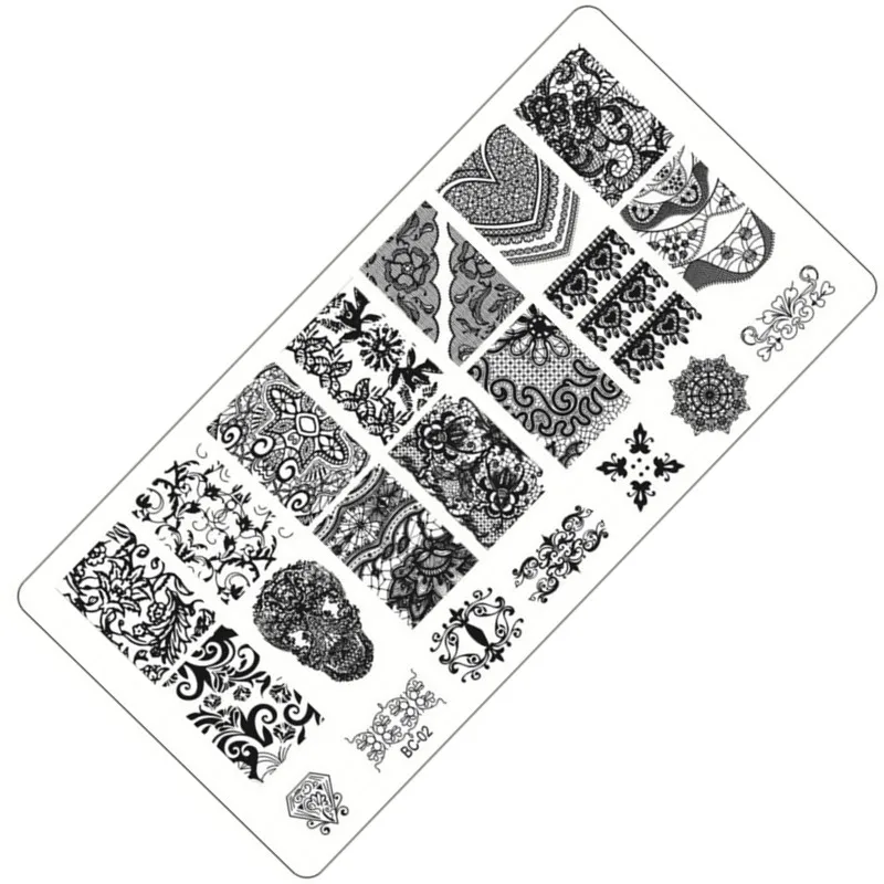 

1pc 10 Designs Available Lace Starfish & Shell Negative Space Leaves Flowers Animals Nail Template