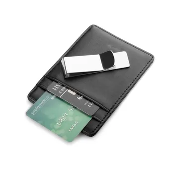 

Rfid Blocking Case to Protect Credit Cards Wallet with Metal Clip Genuine Leather Slim id Holder Men Drivers License Wallet