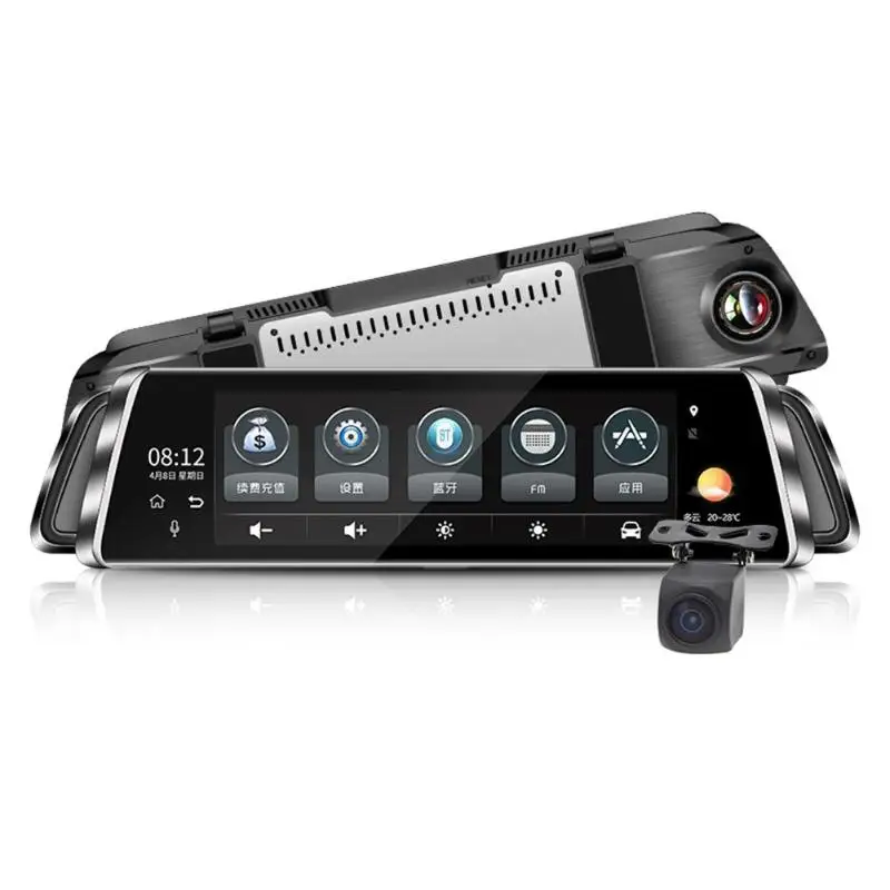 G07 9.35in двойной объектив 4G Android зеркало заднего вида автомобиля DVR камера Dash Cam gps