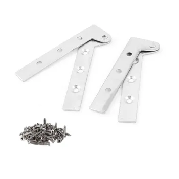 

4pcs Stainless Steel Full Inset Pivot Hinge for Cabinet Cupboard Door