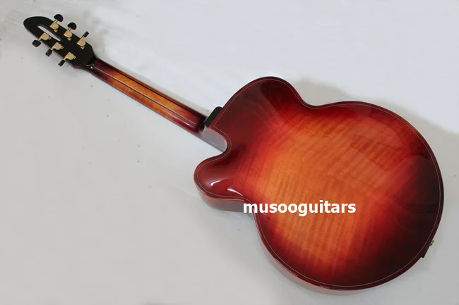 Бренд AAA-ручной работы Archtop 1" Джаз гитара с чехлом в Sunburst