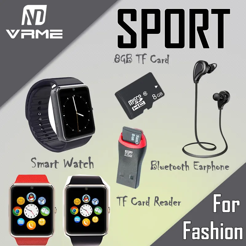 Vrme Smart Watch Support NFC GSM/GPRS SIM TF Card For IOS Android Wireless Bluetooth Smartwatch Smart Phones Wearable Devices