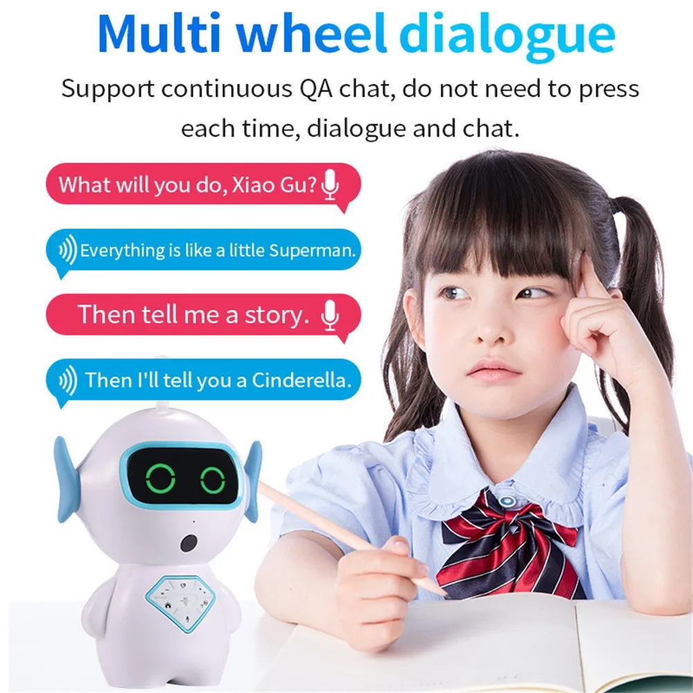 

Educational Assistant Intelligent Voice Story AI Robot Toy with Camera for Kid 5.23