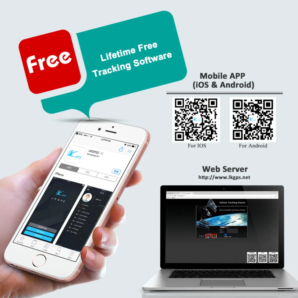 3G GPS Tracker Car LK209C 20000mAh 240 Days Standby Magnets Vehicle Tracker GPS Locator Waterproof Shock Drop Alarm Free Web APP