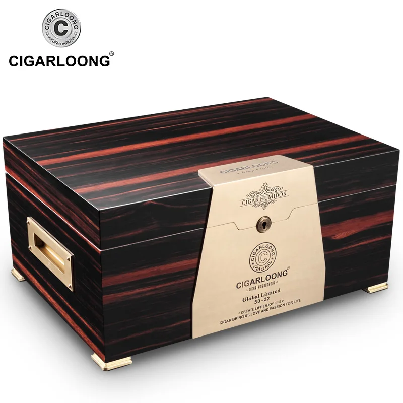 Humidor кедровый деревянный двойной большой емкости сигарный увлажняющий ящик/шкаф CA-4006