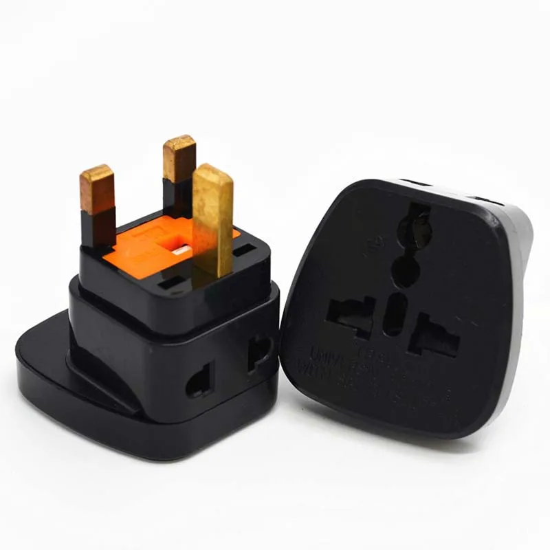 10pcs 1to2 EU/AU/US to UK Converter Adaptor 2 output Electrical socket