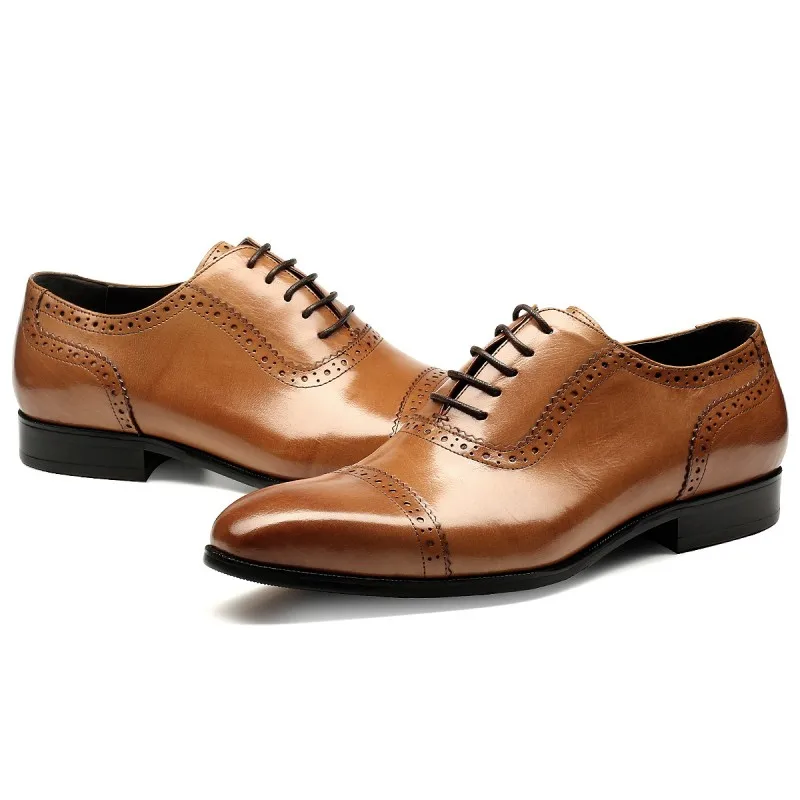 Casamento Preto Homens Para Top Couro vermelho Inverno De Vestido Respirável Outono Oxfords Masculinos Negócios Sapatos Costura Apontou Low amarelo 6qHwFnx4