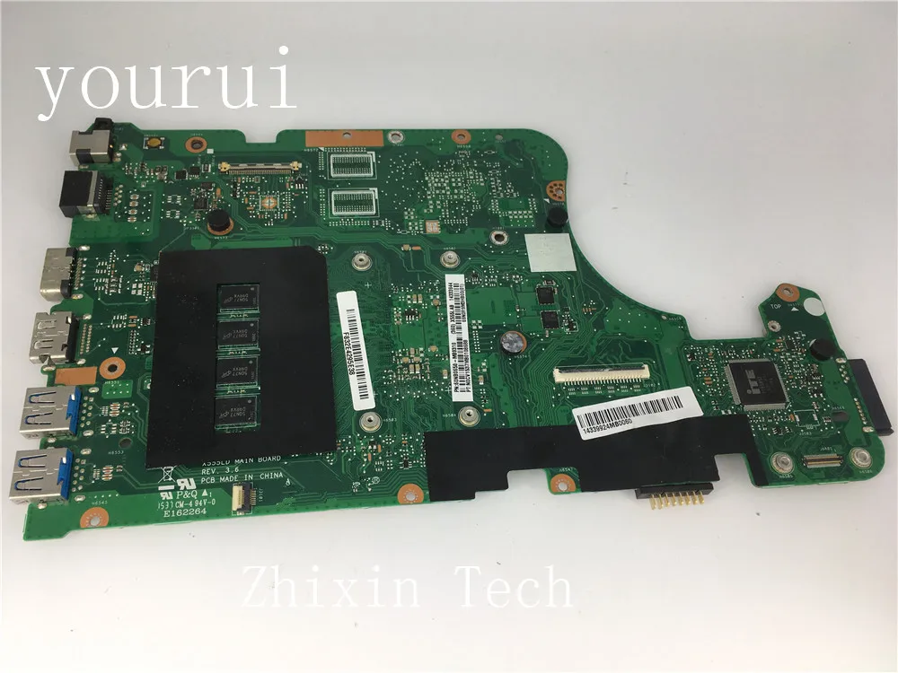  yourui For ASUS X555L X555LD X555LA Laptop motherboard i5-5200u CPU 4GB RAM REV 3.6 Test 100% ok