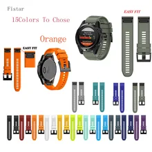 Fistar 26 22 20mm Quick Release Fácil Ajuste banda Relógio De Pulso Silicone cinta para Garmin Fenix 5X5 5S 3 H S60 D2 Mk1 Inteligente relógio