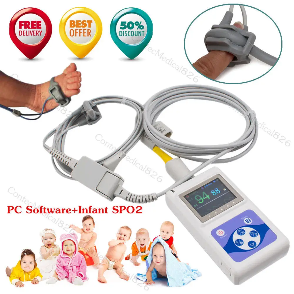Infant/pediatric/neonate Pulse oximeter,spo2 monitor,software analyzing