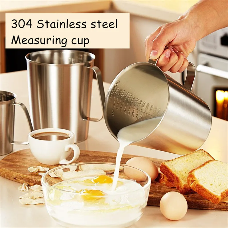 

67 oz 304 18/8 Stainless Steel Milk Frothing Pitcher Garland Cup With Measurement Marking For Milk Tea Coffee And Latte Art
