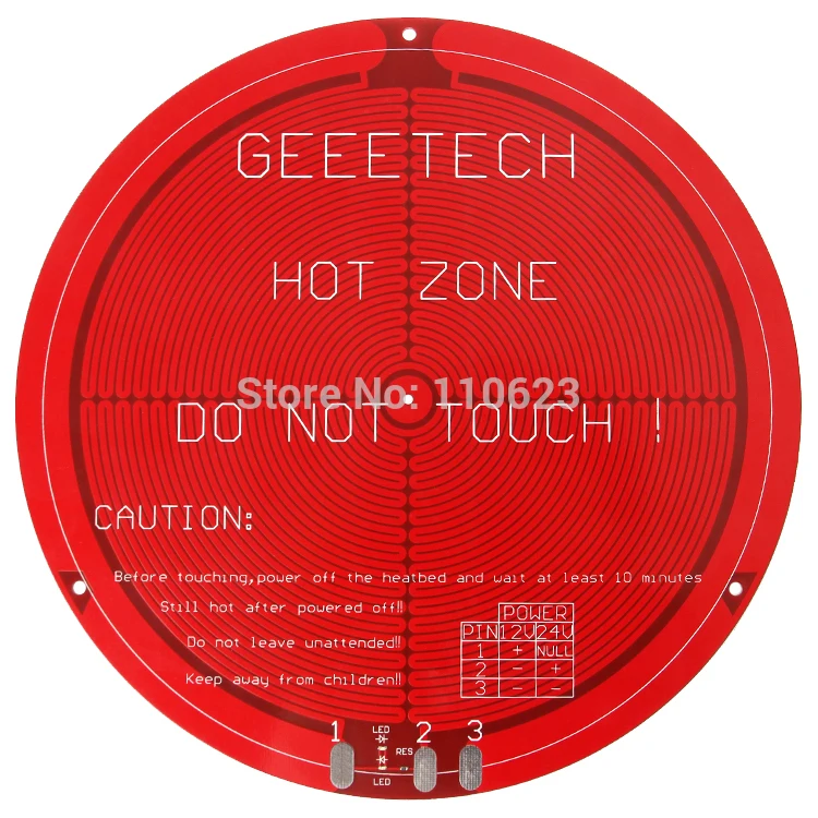  Geeetech 5 stücke Reprap Aluminiumplatte Runde PCB Heatbed für Rostock 3d Drucker