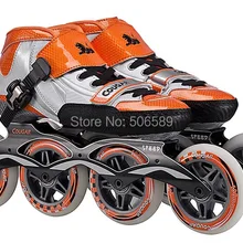 Встроенный кататься на коньках SR1 стекловолокно»; ботинки высокого качества; orange синий