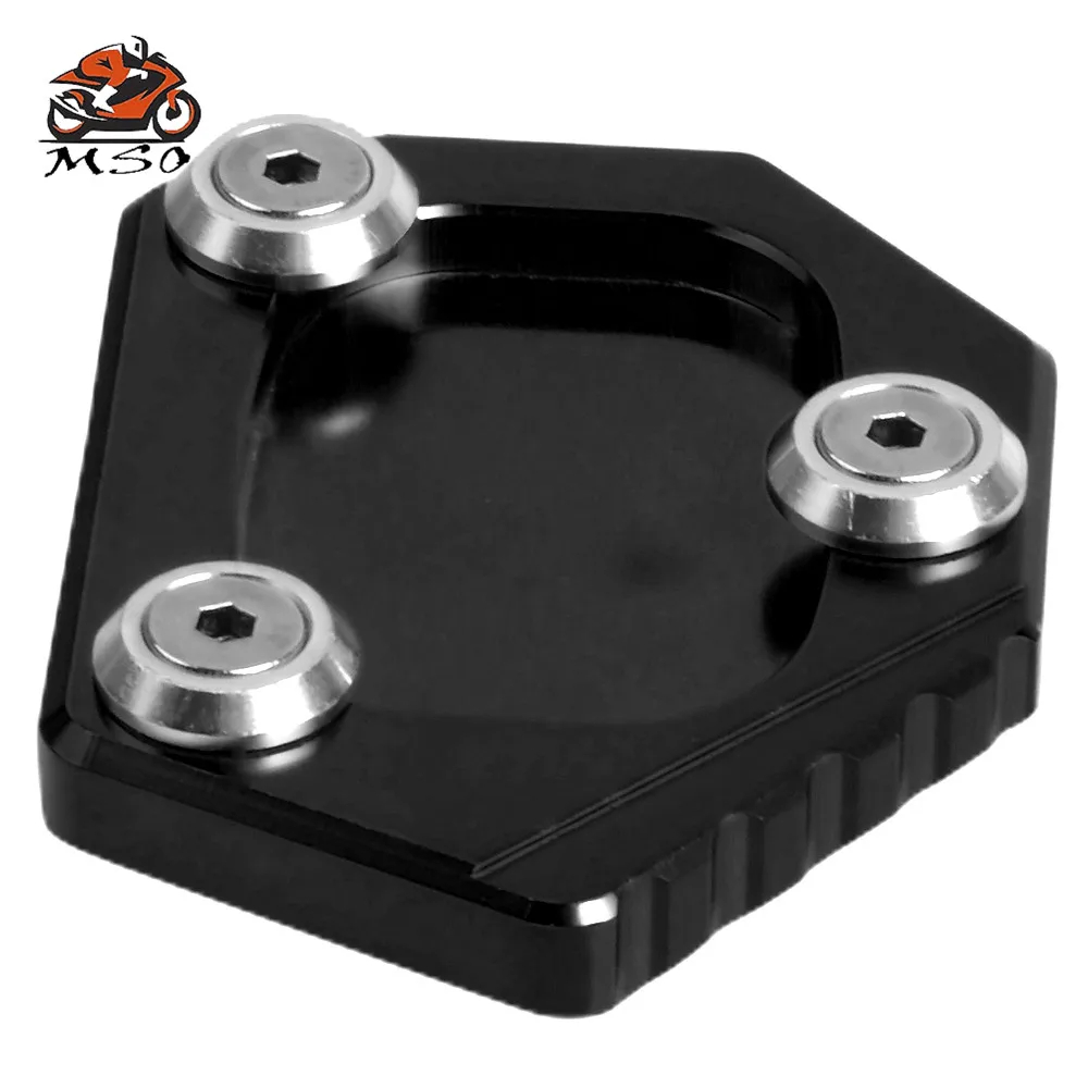 CBR500R//CB500F//X 2013-2014 Aluminum Black color tree Racing Motorcycle Kickstand Sidestand Extension Enlarge Plate Pad fit for Honda NC700S//NC700 Integra 2012-2014