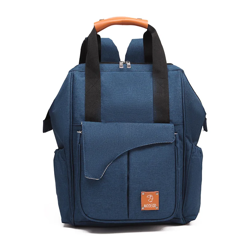 Сумка для детских подгузников, рюкзак, Набор сумок для подгузников, большая емкость, водонепроницаемая, для мам, для мам, для путешествий, для кормления, сумка для коляски - Цвет: dark blue
