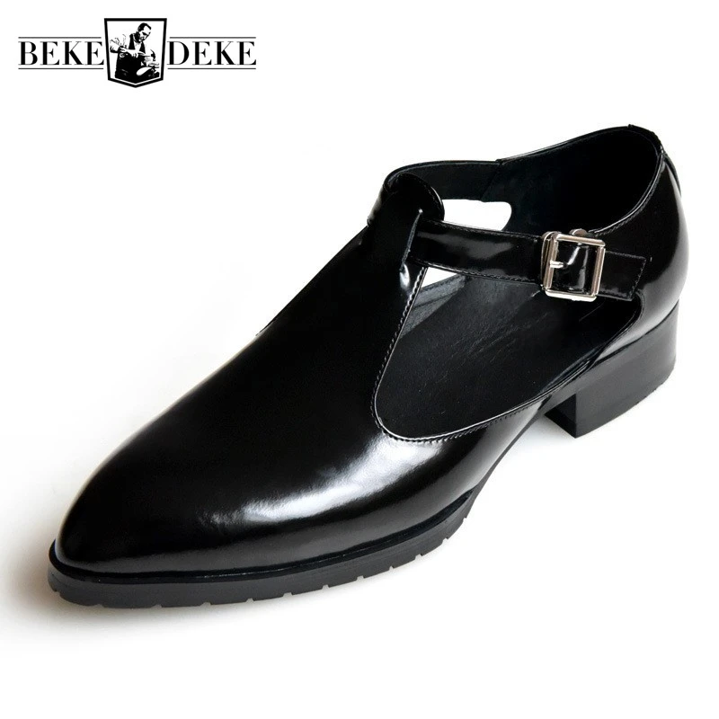black summer dress shoes