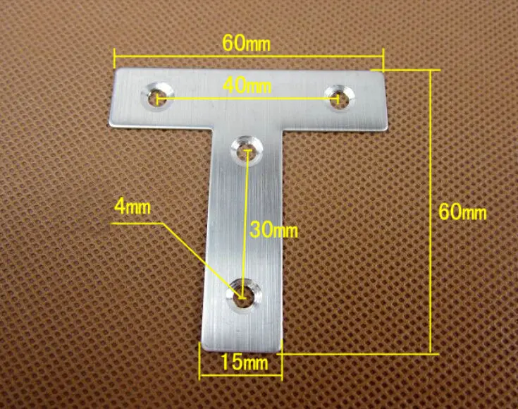 20 шт. угловая пластина из Нержавеющей Стали Угловой Кронштейн 60 мм x 60 мм