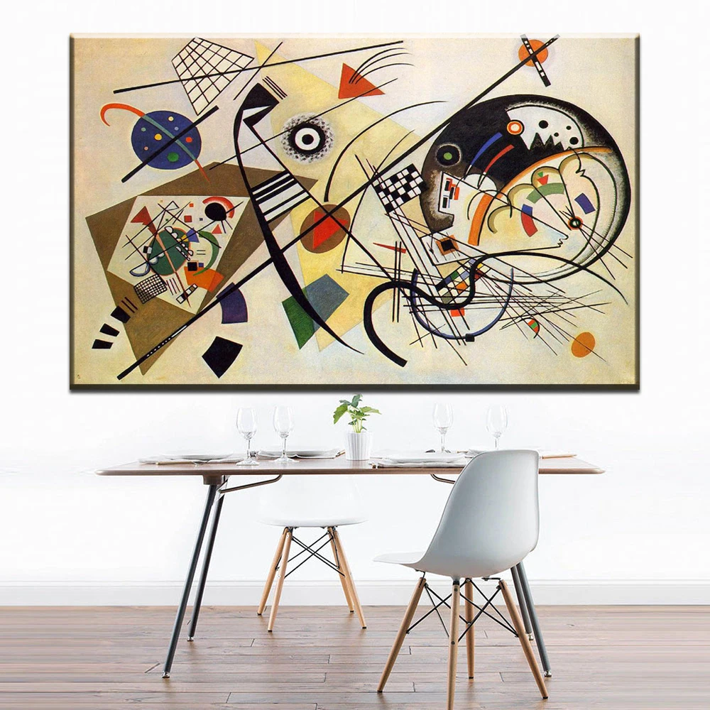 

ZZ1169 Geometry Design Wassily Kandinsky Art Canvas Print Painting Poster, Wall Pictures For Living Room, Home Geometric Decor