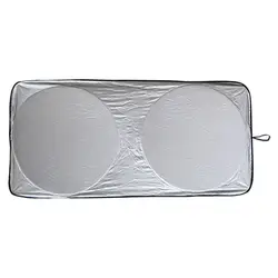 Алюминий фольга серебро лобовое стекло окна автомобиля складываемая Защита от солнца Щит Обложка козырек УФ Блок