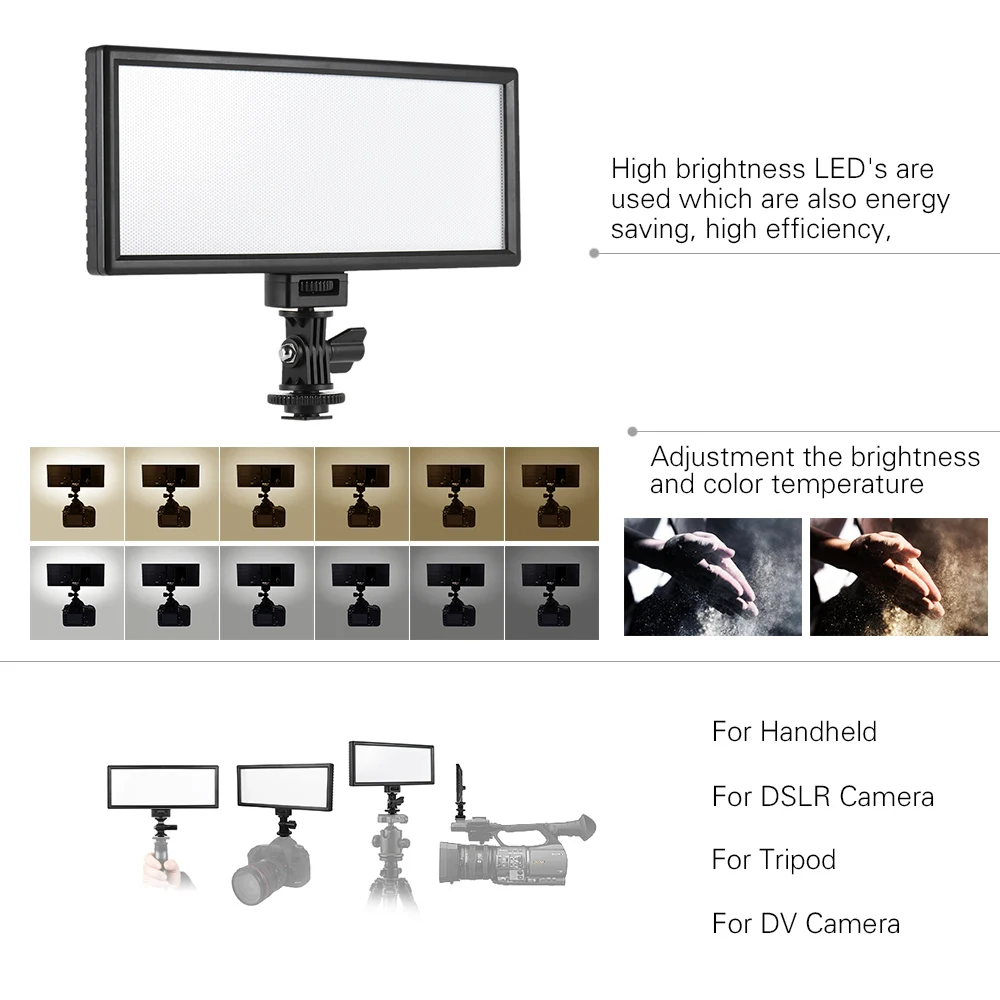 Viltrox L132T светодиодный светильник для фотосъемки s Studio ультратонкий ЖК-видео светильник+ F550 аккумулятор+ зарядное устройство для камеры DV видеокамеры