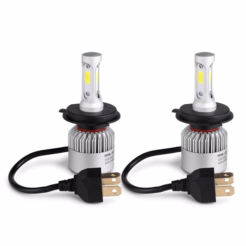 Beste H4 H7 H1 H3 H11 COB Auto LED Koplampen H8 H9 H13 H27 9004 9005 9006 9007 9012 72 w 8000LM Auto Koplamp 6500 k