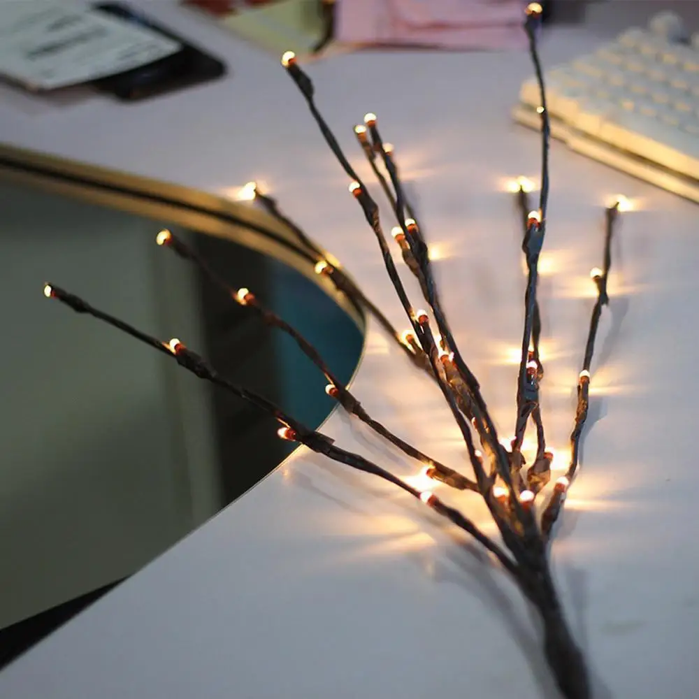 New LED Willow Tree Branch Lamp Floral Lights 20 Bulbs Battery Waterproof for Home Decor Xmas Wedding Fairy Night String Light (4)
