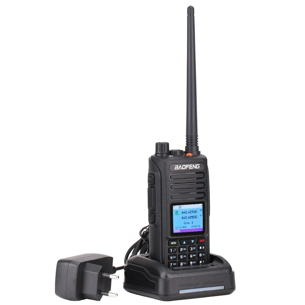 Baofeng DMR DM-1702(gps) Иди и болтай Walkie Talkie VHF Любительская рация двойного диапазона Dual Time slot уровня 1 и 2 Цифровой/аналоговый Ham CB радио HF приемник