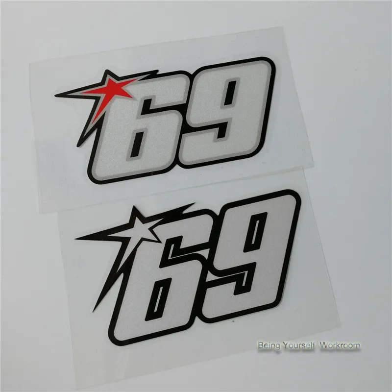 1 шт. Ники Хэйден № 69 стикеры мотоциклетные Автоспорт наклейка Мотокросс наклейки гоночной команды светодиодные наклейки для автомобилей