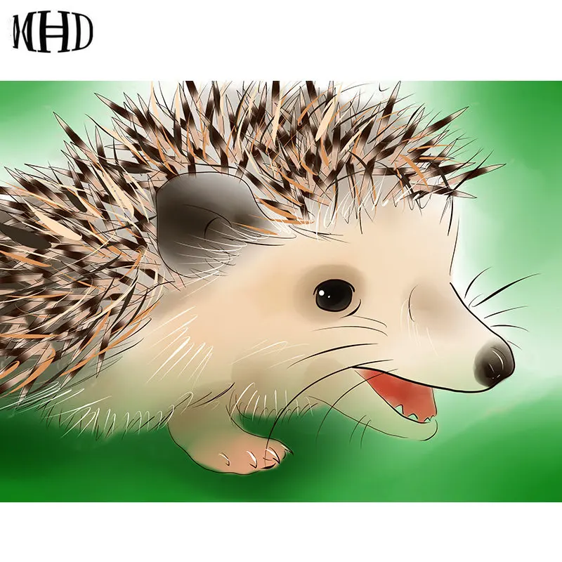 New full square / round diamond hedgehog diamond cross stitch 5D diy