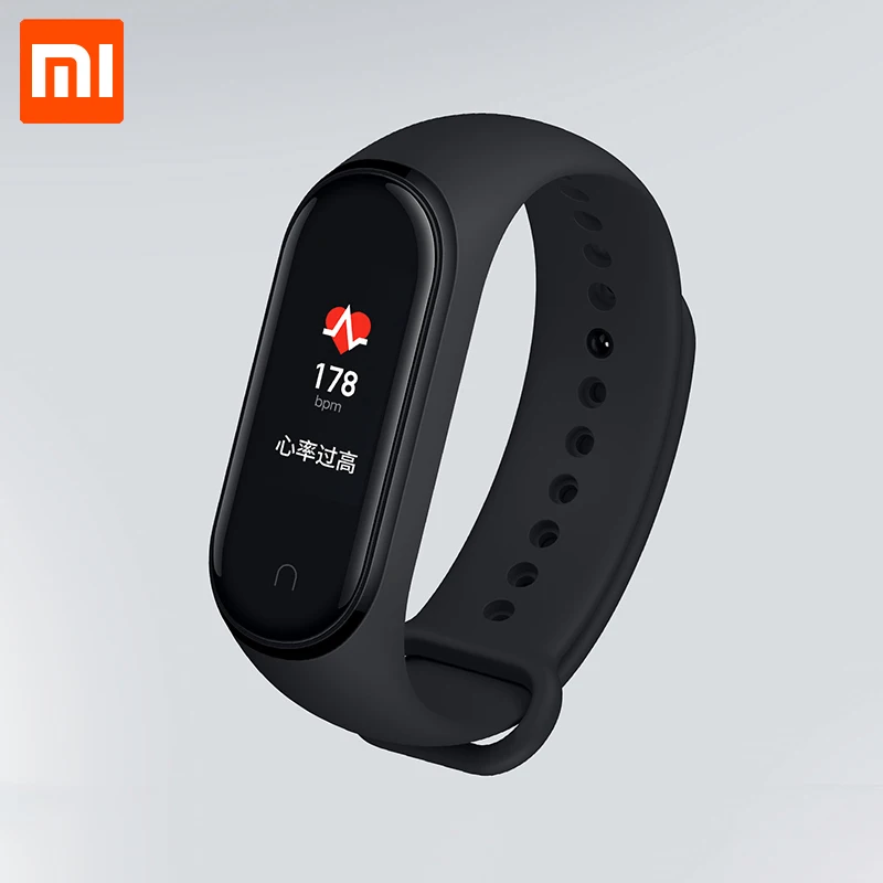 Xiaomi Mi Band 4 оригинал 2019 новейший музыкальный смарт браслет Miband фитнес с пульсом 135