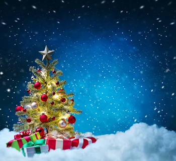 

10X10ft thin vinyl photography Elk snow pine tree backgrounds christmas backdrop for Photo studio CM-6297