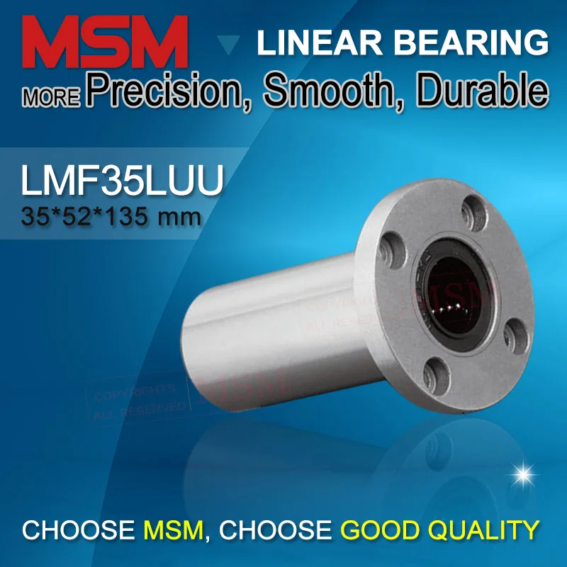 MSM Lengthened Round Flange Linear Bearings 1pcs LMF35LUU Double Length
